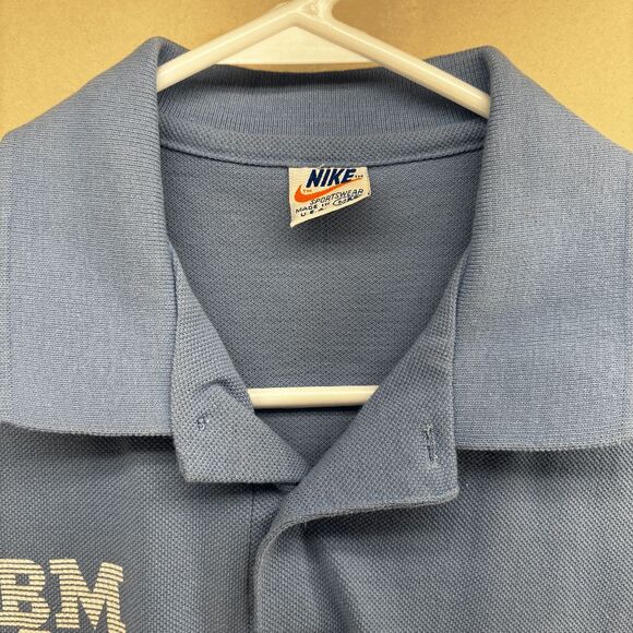 Vintage Nike IBM Collab 70s Nike Polo with IBM Fitness Center Rare Mens M - Picture 10 of 14